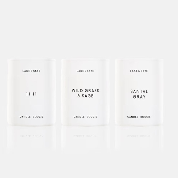 Lake & Skye 11 11 Wild Grass Santal Gray Candle Set - Picture 4 of 5